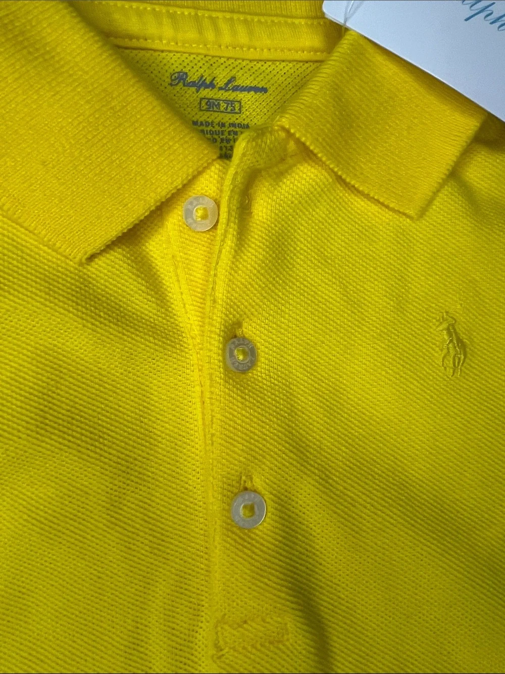 Ralph Lauren Bright Yellow Baby Polo Peplum Romper